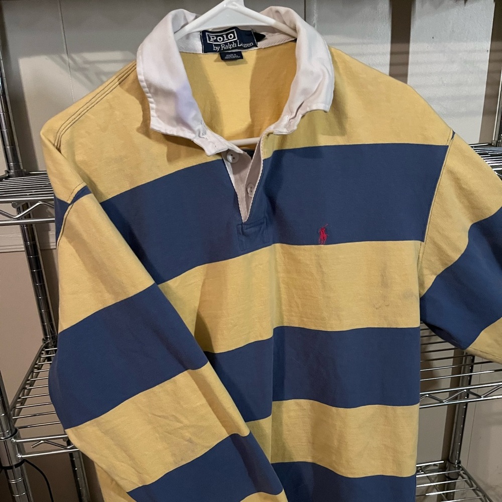 Polo by Ralph Lauren Blue and Yellow long sleeve